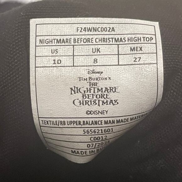 Nightmare Before Christmas Platform High Tops | Jack Sally Skulls Sz 10 Disney - Picture 7 of 11